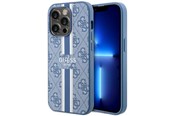 Mobiel - Covers & Cases - GUESS GUHMP14LP4RPSB iPhone 14 Pro 6.1" blue/blue hardcase 4G Printed Stripes MagSafe - 3666339119997