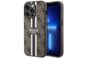 Mobiel - Covers & Cases - GUESS GUHMP14LP4RPSW iPhone 14 Pro 6.1" brown/brown hardcase 4G Printed Stripes MagSafe - 3666339119799