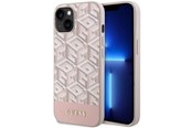 Mobiel - Covers & Cases - GUESS GUHMP14MHGCFSEP iPhone 14 Plus 6.7" pink/pink hard case GCube Stripes MagSafe - 3666339112516