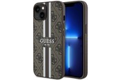 Mobiel - Covers & Cases - GUESS GUHMP14MP4RPSW iPhone 14 Plus 6.7" brown/brown hardcase 4G Printed Stripes MagSafe - 3666339119782