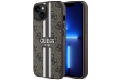 Mobiel - Covers & Cases - GUESS GUHMP14SP4RPSW iPhone 14 6.1" brown/brown hardcase 4G Printed Stripes MagSafe - 3666339119775