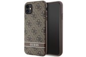 Mobiel - Covers & Cases - GUESS GUHCN61P4SNW iPhone 11 / Xr brown/brown hardcase 4G Stripe - 3666339170110