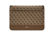 Systeemaccessoires  - GUESS 4G Stripe Metal Logo case for a 14" laptop - brown - 3666339110833