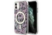 Mobiel - Covers & Cases - GUESS GUHMN61HCFWSP iPhone 11 / Xr 6.1" pink/pink hardcase Flower MagSafe - 3666339126711