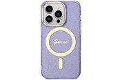 Mobiel - Covers & Cases - GUESS GUHMN61HCMCGU iPhone 11 / Xr 6.1" purple/purple hardcase Glitter Gold MagSafe - 3666339125608