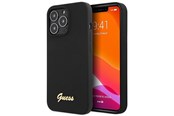 Mobiel - Covers & Cases - GUESS GUHCP13XLSLMGBK iPhone 13 Pro Max 6.7" black/black hardcase Silicone Script Gold Logo - 3666339033866