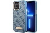 Mobiel - Covers & Cases - GUESS GUHMP14LU4GPRB iPhone 14 Pro 6.1" blue/blue hard case 4G Logo Plate MagSafe - 3666339070007