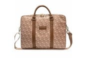 Tassen - GUESS GCube Stripes bag for a 16" laptop - brown - 3666339112998
