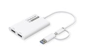 Docking station - Roline - docking station - USB-C / USB-A - 2 x DP - 12.03.3207