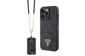 Mobiel - Covers & Cases - GUESS GUHCP13LP4TDSCPK Case for iPhone 13 Pro / 13 - Black Crossbody 4G Metal Logo - 3666339146740