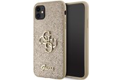 Mobiel - Covers & Cases - GUESS GUHCN61HG4SGD case for iPhone 11 / Xr - gold Glitter Script Big 4G - 3666339147686