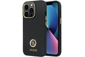 Mobiel - Covers & Cases - GUESS GUHCP13LM4DGPK case for iPhone 13 Pro / 13 - black Silicone Logo Strass 4G - 3666339148423
