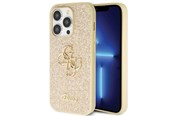 Mobiel - Covers & Cases - GUESS GUHCP14LHG4SGD case for iPhone 14 Pro - gold Glitter Script Big 4G - 3666339147761
