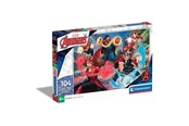Puzzels - Clementoni Puzzle Glitter Marvel Avengers 104 pieces 2D Puzzels - 20347