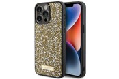 Mobiel - Covers & Cases - GUESS Rhinestone Metal Logo case for iPhone 15 Pro - yellow - 3666339153540