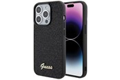 Mobiel - Covers & Cases - GUESS Disco Metal Script case for iPhone 15 Pro - black - 3666339173456