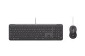 Toetsenbord - Logitech Signature Slim Wired Combo MK620 for Business - Keyboard and mouse set - Frans - Grijs - 920-013344