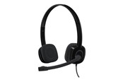 Headphones/Headsets - Logitech H151 Stereo Headset with Noise-Cancelling Mic - headset - 981-000587