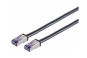Netwerk - kabel - Lanview patch cable - 7.5 m - black - Zwart - 7.5m - LVN-CAT6A-FLEX-7.5M