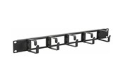 Rackkoffers - Lanview by Logon - rack cable organiser - with cable entry holes - 1U - RAO110BL