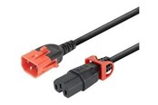 Voedingskabel (intern) - MicroConnect - power cable - IEC 60320 C15 to IEC 60320 C14 - 2 m - MC-DUALC14C15-2M