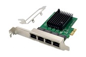 Netwerk-adapter (netwerkkaart, printserver, enz.) - MicroConnect - network adapter - PCI Express x1 - Gigabit Ethernet x 4 - MC-PCIEX1-RTL8111F-Q