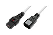 Voedingskabel (intern) - MicroConnect - power cable - power IEC 60320 C13 to IEC 60320 C14 - 1 m - MC-C13C14LOCK-1MW