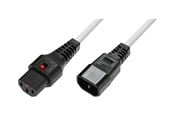 Voedingskabel (intern) - MicroConnect - power cable - power IEC 60320 C13 to IEC 60320 C14 - 2 m - MC-C13C14LOCK-2MW