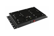 Rackkoffers - Lanview by Logon - rack roof mount fan assembly - analogue controlled built-in UK plug - 1U - RAF120BL-UK