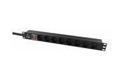 Voedingskabel (extern) - Lanview - power distribution strip - 10A - LVR-2MSCH-SCH-C13-8