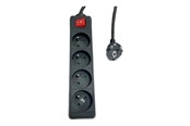 Voedingskabel (extern) - MicroConnect - power strip - 4-way on/off switch - MC-PSOO040500FRB