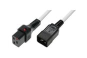 Voedingskabel (intern) - MicroConnect - power cable - IEC 60320 C19 to IEC 60320 C20 - 1 m - MC-C19C20LOCK-1M-W