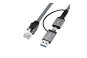 Netwerk - kabel - MicroConnect network cable - 3 m - black - Zwart - 3m - MC-RJ45USBC-03