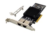 Netwerk-adapter (netwerkkaart, printserver, enz.) - MicroConnect - network adapter - PCIe 3.0 x8 - 10 Gigabit Ethernet x 2 - MC-PCIEX8-X550-T2-D
