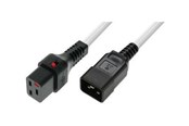 Voedingskabel (intern) - MicroConnect - power cable - IEC 60320 C19 to IEC 60320 C20 - 3 m - MC-C19C20LOCK-3M-W
