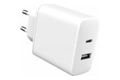Mobiel - Adapters & Opladers - eSTUFF INFINITE power adapter - 100% recycled plastic EU plug - USB Type A 24 pin USB-C - 32 Watt - ES637031