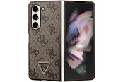 Mobiel - Covers & Cases - GUESS Leather 4G Triangle Strass case for Samsung Galaxy Z Fold 5 - brown - 3666339173920