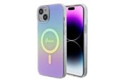 Mobiel - Covers & Cases - GUESS IML Iridescent MagSafe case for iPhone 15 Plus - purple - 3666339154790