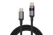 USB-kabel - X2O Longlife LED Display 100W USB-C/C cable 1.5M - Black - USB C-C LED 5A100W CABLE 1.5M