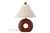 Lampen - Bloomingville Panja Tafellamp, Rood, Steengoed - 82063208