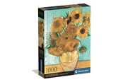 Puzzels - Clementoni Museum Sunflowers Jigsaw Puzzle – Compact Box 1.000 pieces 2D Puzzels - 39966