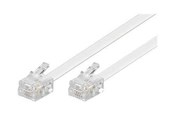 Netwerk - kabel - Deltaco DEL-160C - phone cable - 2 m - white - Wit - DEL-160C
