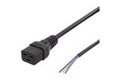 Voedingskabel (intern) - Deltaco DEL-109UA - power cable - IEC 60320 C19 to bare wire - 2 m - DEL-109UA