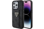 Mobiel - Covers & Cases - GUESS Grip Stand 4G Triangle Strass case for iPhone 15 Pro Max - black - 3666339197322