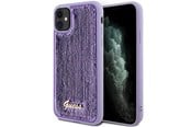 Mobiel - Covers & Cases - GUESS Sequin Script Metal case for iPhone 11 / Xr - purple - 3666339176129