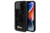 Mobiel - Covers & Cases - GUESS Sequin Script Metal case for iPhone 12/12 Pro - black - 3666339172787
