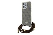 Mobiel - Covers & Cases - GUESS Crossbody Cord 4G Print case for iPhone 15 Pro Max - brown - 3666339148096