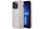 Mobiel - Covers & Cases - GUESS 4G Printed Stripes MagSafe case for iPhone 15 Pro - pink - 3666339203504