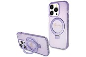 Mobiel - Covers & Cases - GUESS Ring Stand Script Glitter MagSafe case for iPhone 14 Pro Max - purple - 3666339156732