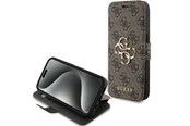 Mobiel - Covers & Cases - GUESS 4G Metal Logo case for iPhone 15 Pro - brown - 3666339194444